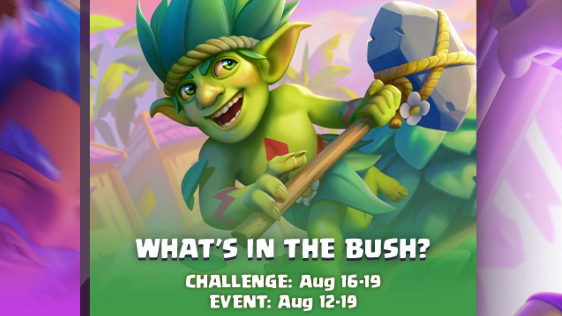 What&#039;s in the Bush challenge is now live in Clash Royale (Image via Supercell)