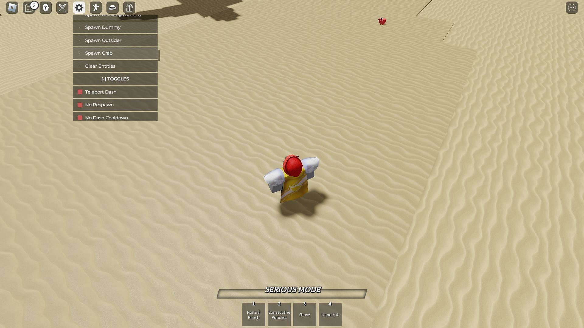 Spawn the Crab Boss on a private server (Image via Roblox)