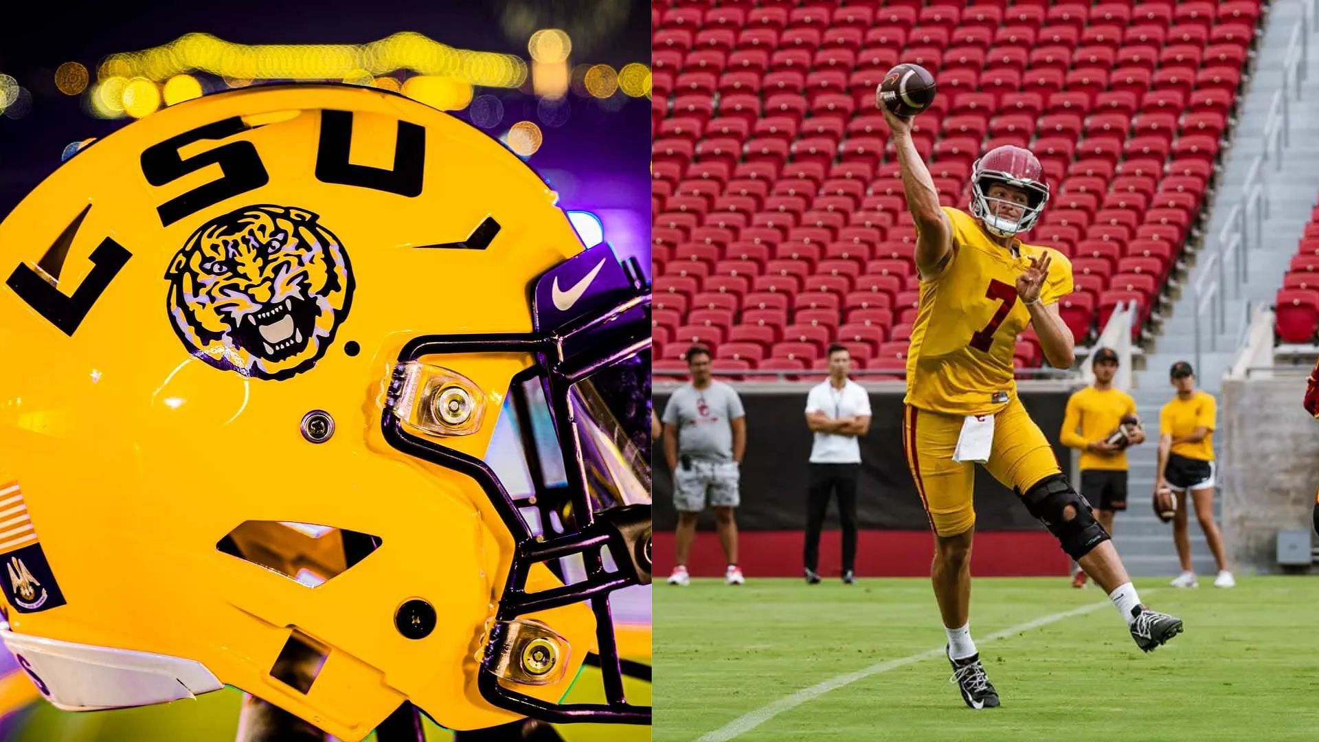 Images courtesy of LSU &amp; USC Athletics