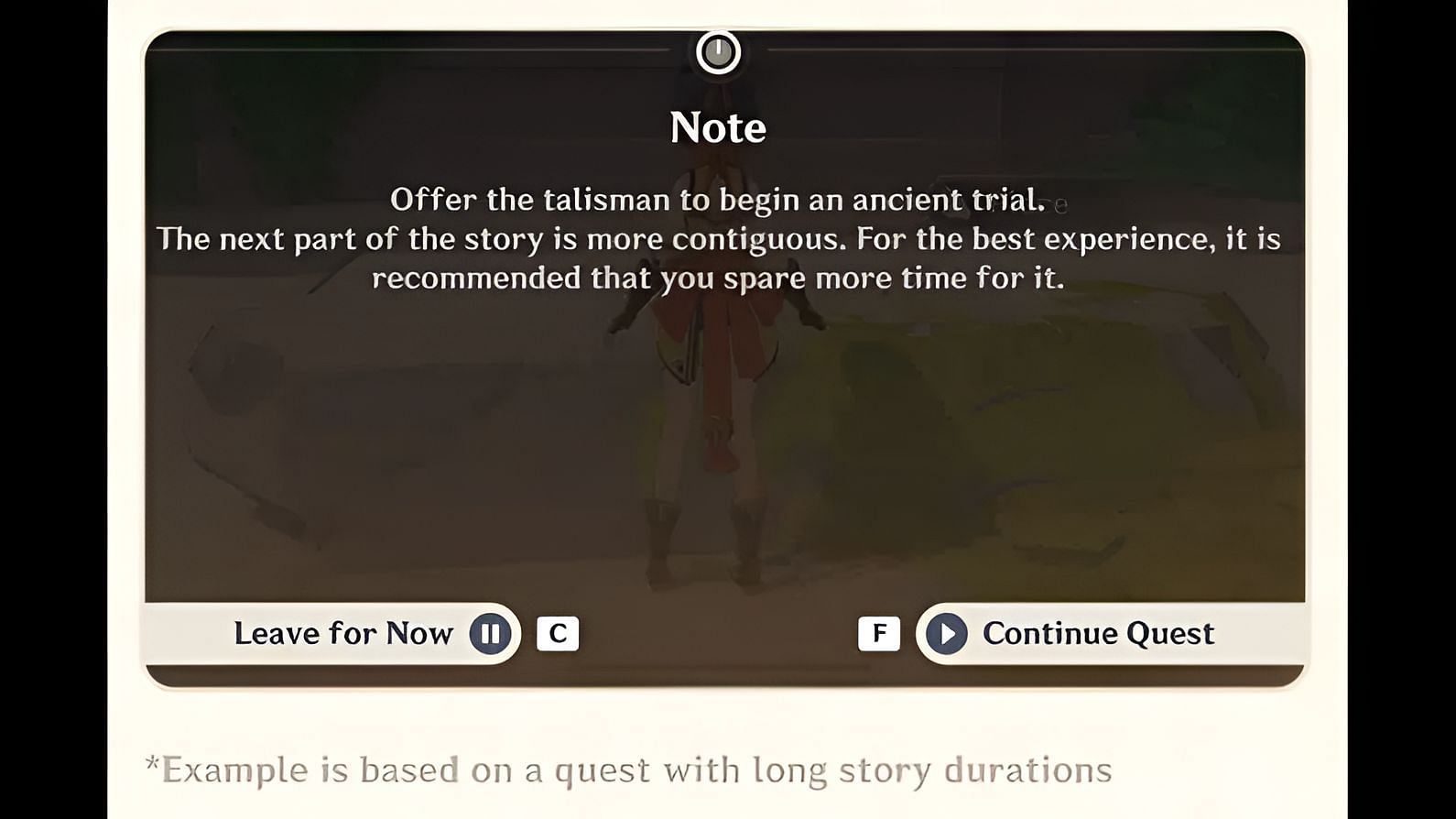 Long Quest Prompt will be introduced in version 5.0 (Image via HoYoverse)