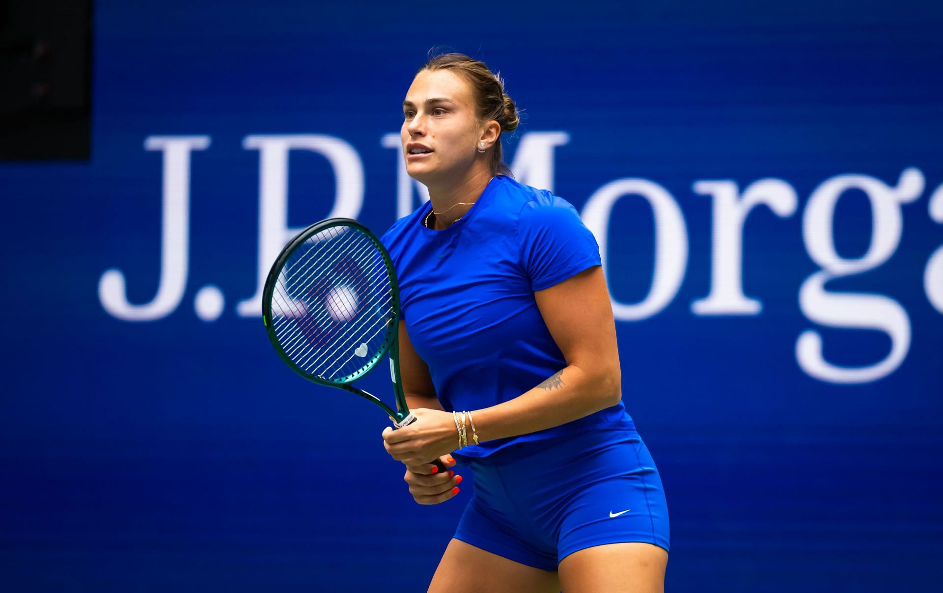 Aryna Sabalenka practices ahead of the 2024 US Open (Picture: Getty)