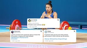 “4th place curse continues” - Netizens react as Mirabai Chanu falls short of a podium finish in women’s 49kg weightlifting