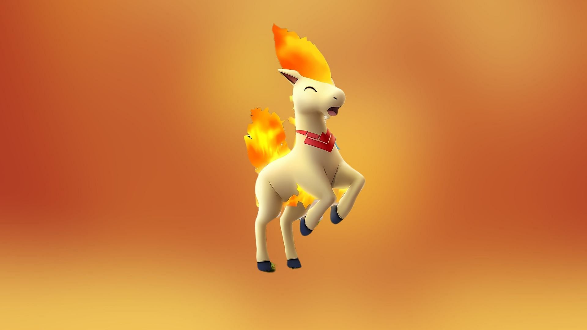 Candela-themed Ponyta in Pokemon GO (Image via Niantic)