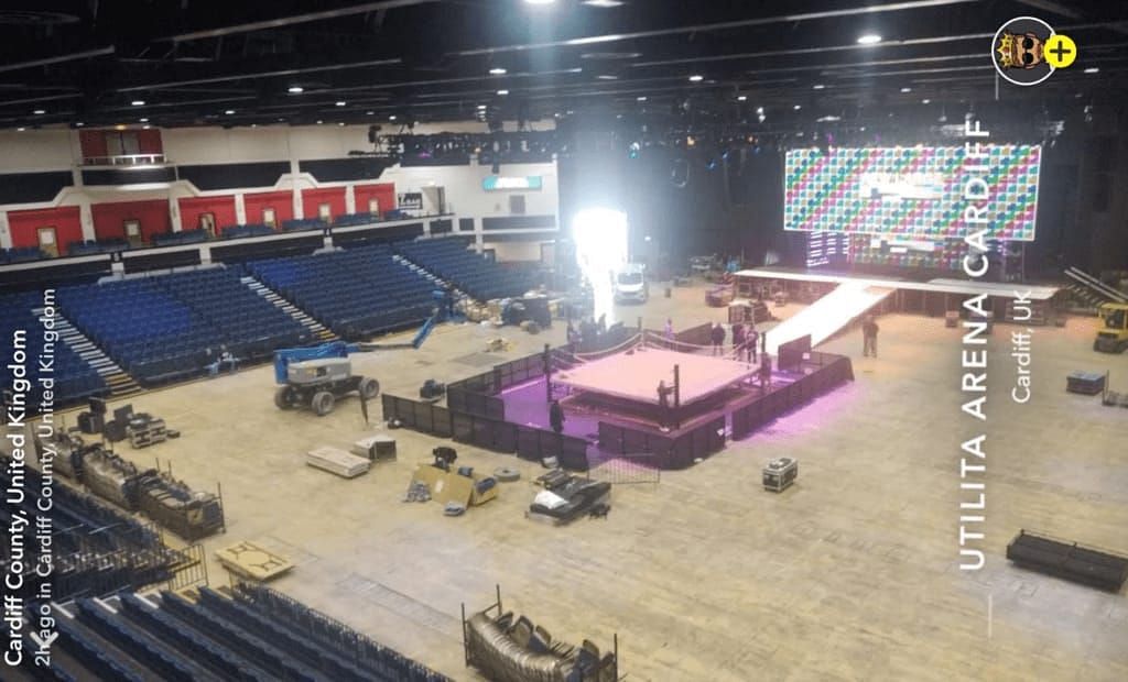 Stage for the upcoming Dynamite episode (Credit: Ringside News)