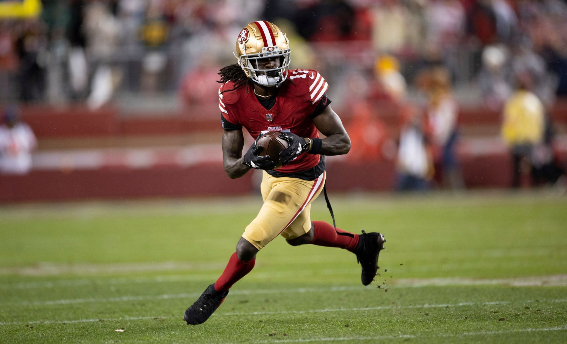 Brandon Aiyuk in action for the San Francisco 49ers (Source: Getty)