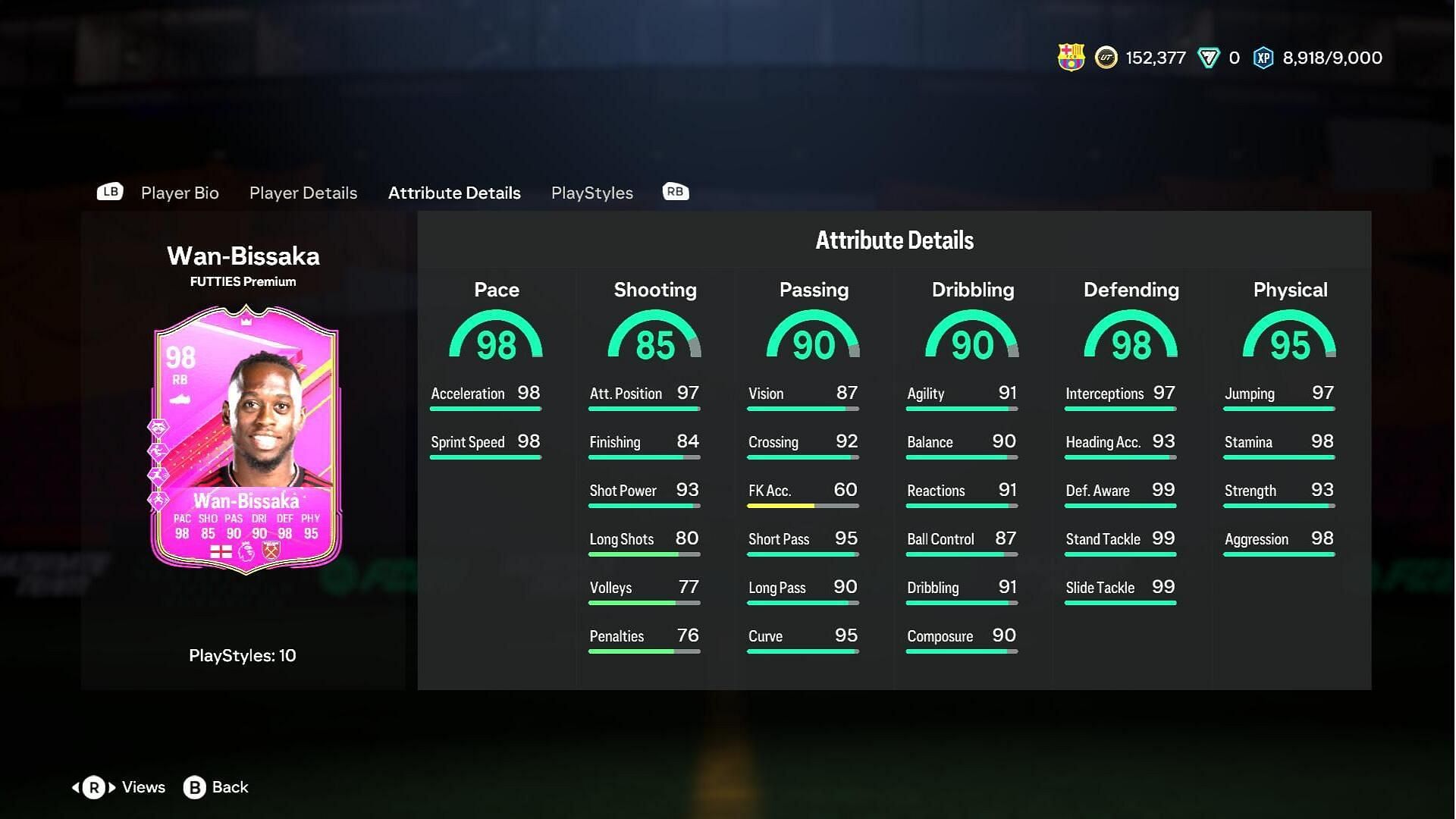 The card has amazing stats (Image via EA Sports)