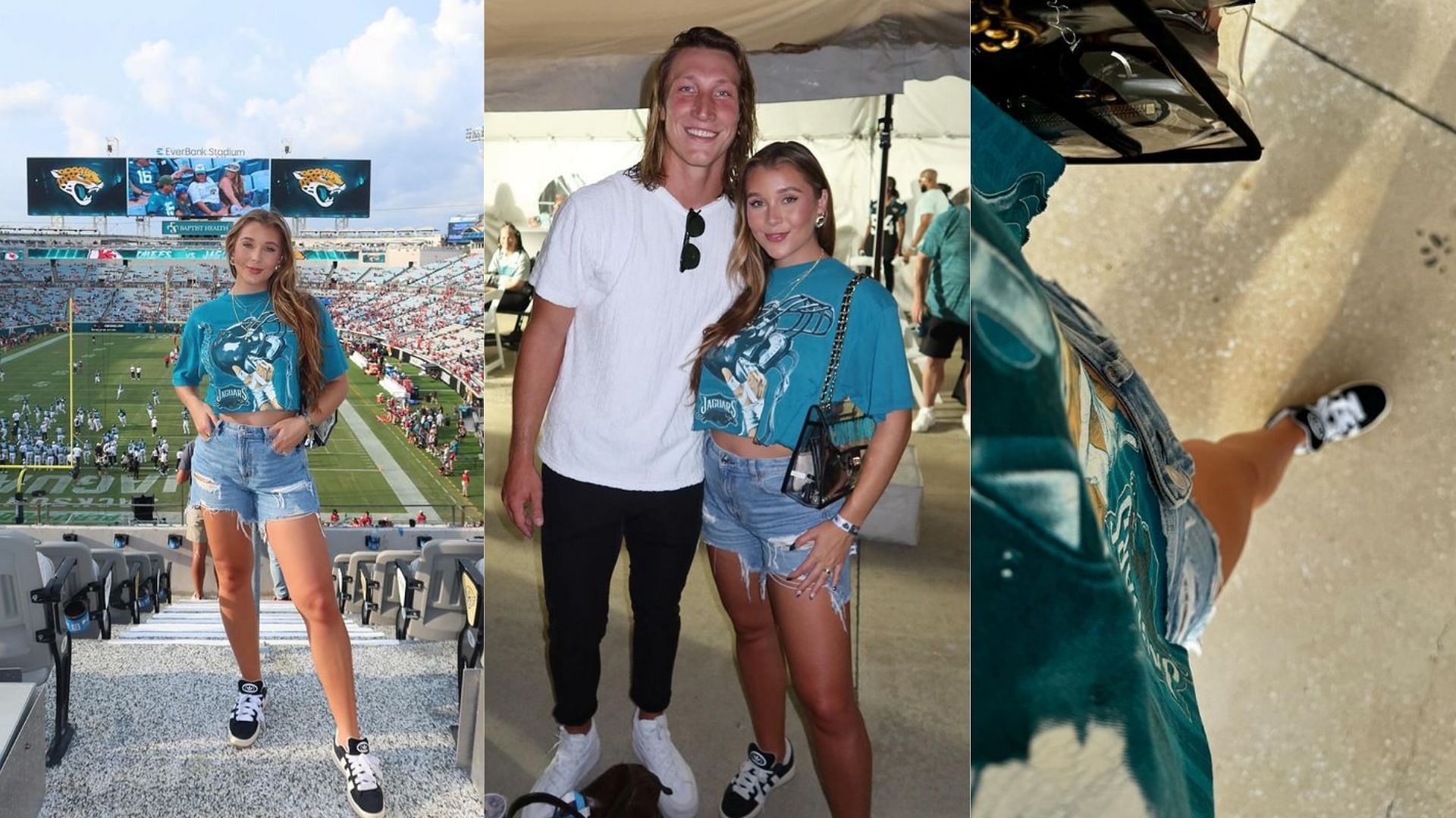 Trevor Lawrence's wife Marissa kicks off 2024 NFL preseason [Image credit: @marissa_lawrence]