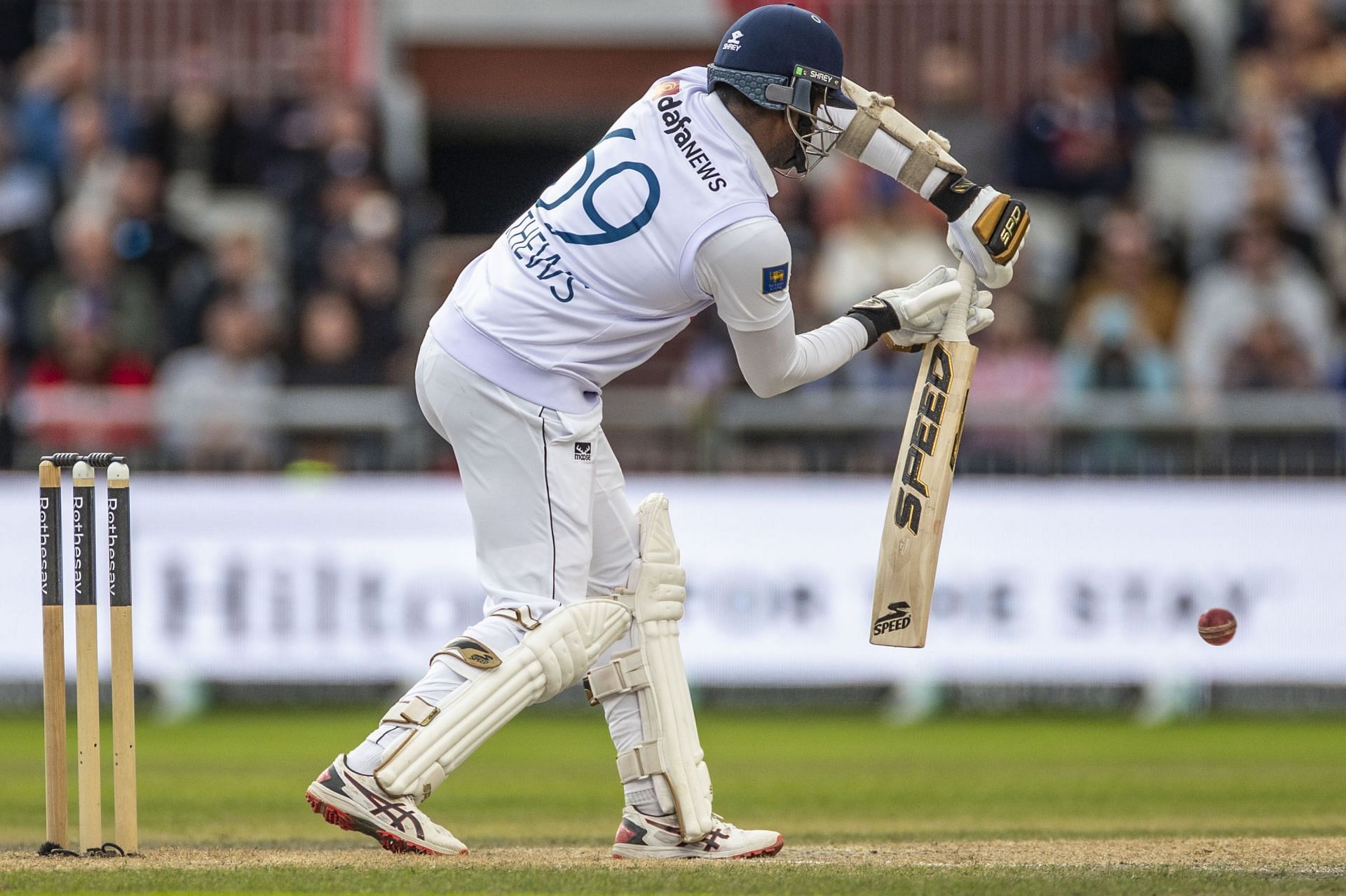 Angelo Mathews struck only two fours and a six during his 65-run knock.