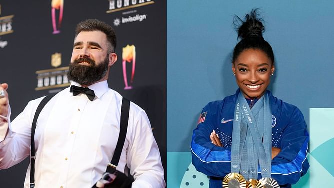 Jason Kelce doubted "anomaly" Simone Biles before gymnast's Paris Olympics performance