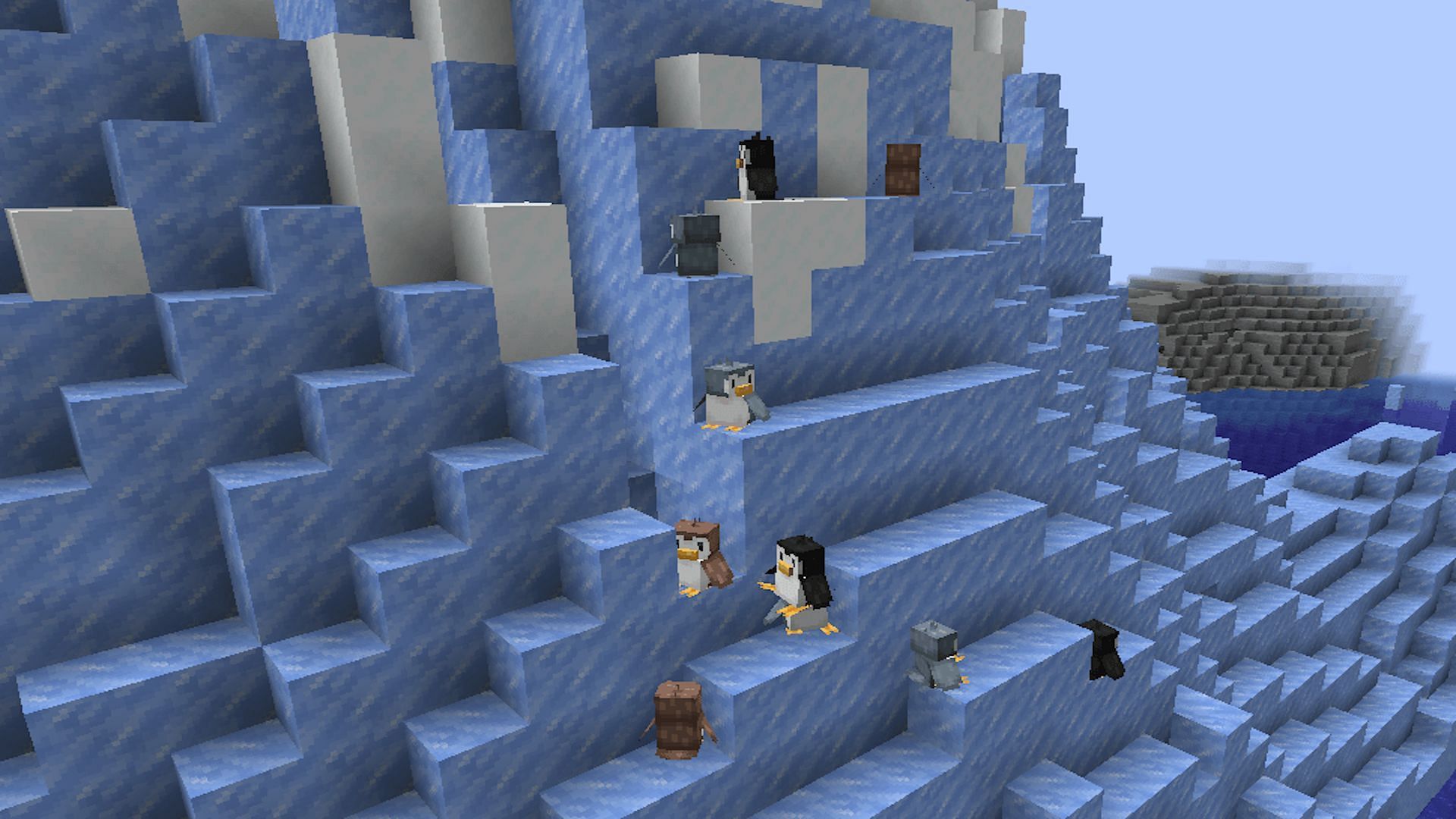 Penguins are one of several companions added with Tameable Beasts (Image via Mojang Studios || themodderg/CurseForge)