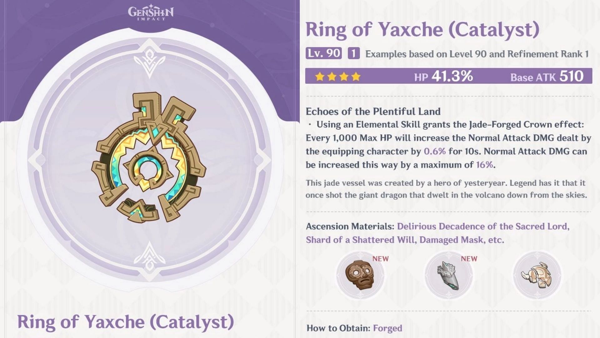 Ring of Yaxche (Image via HoYoverse)