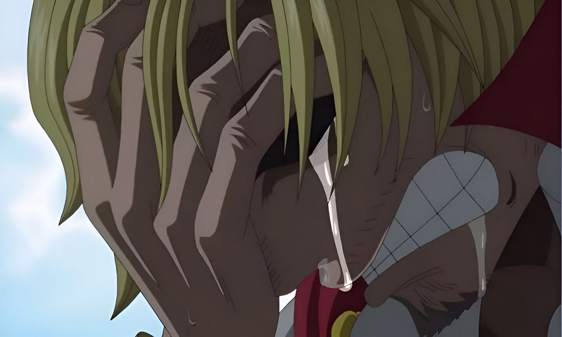 Sanji after putting a fake act of betrayal before Luffy (Image via Toei Animation)