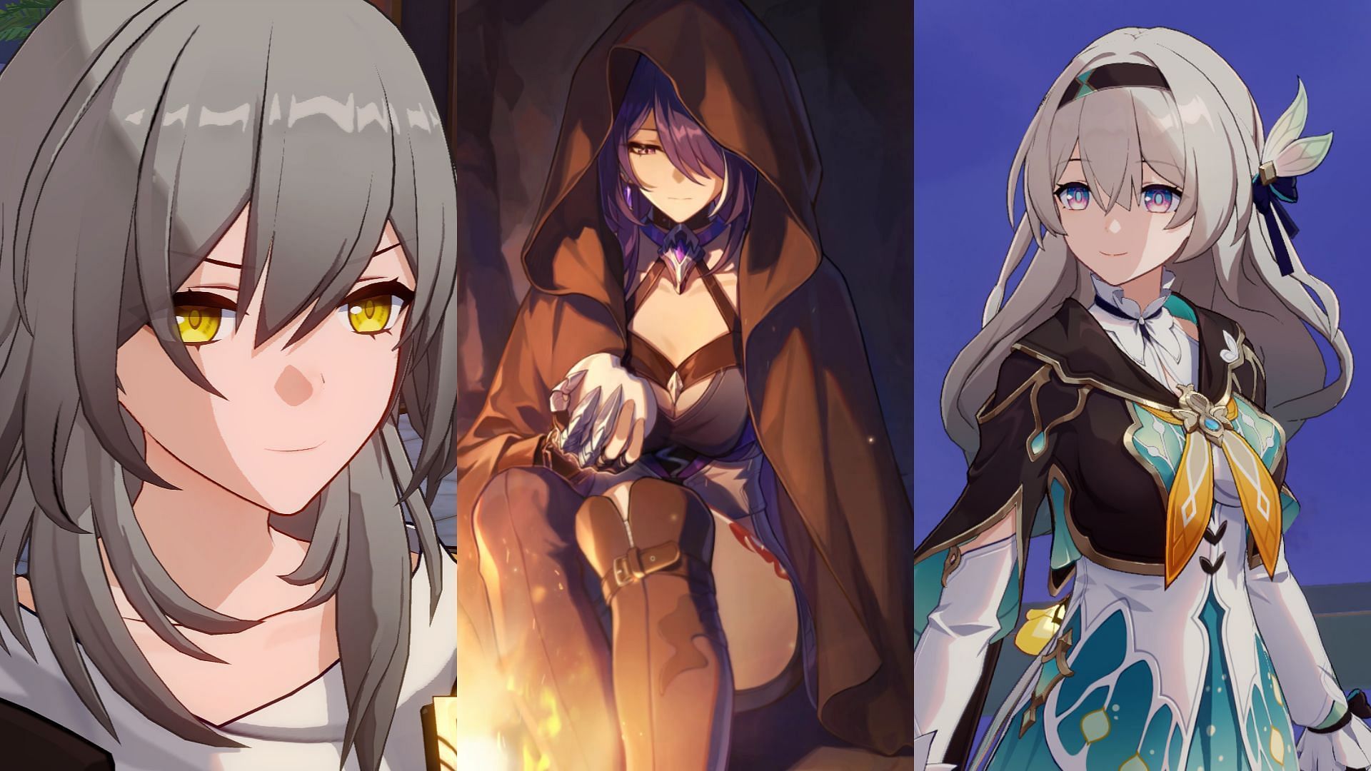 Trailblazer, Acheron, and Firefly from Honkai Star Rail (Image via HoYoverse)