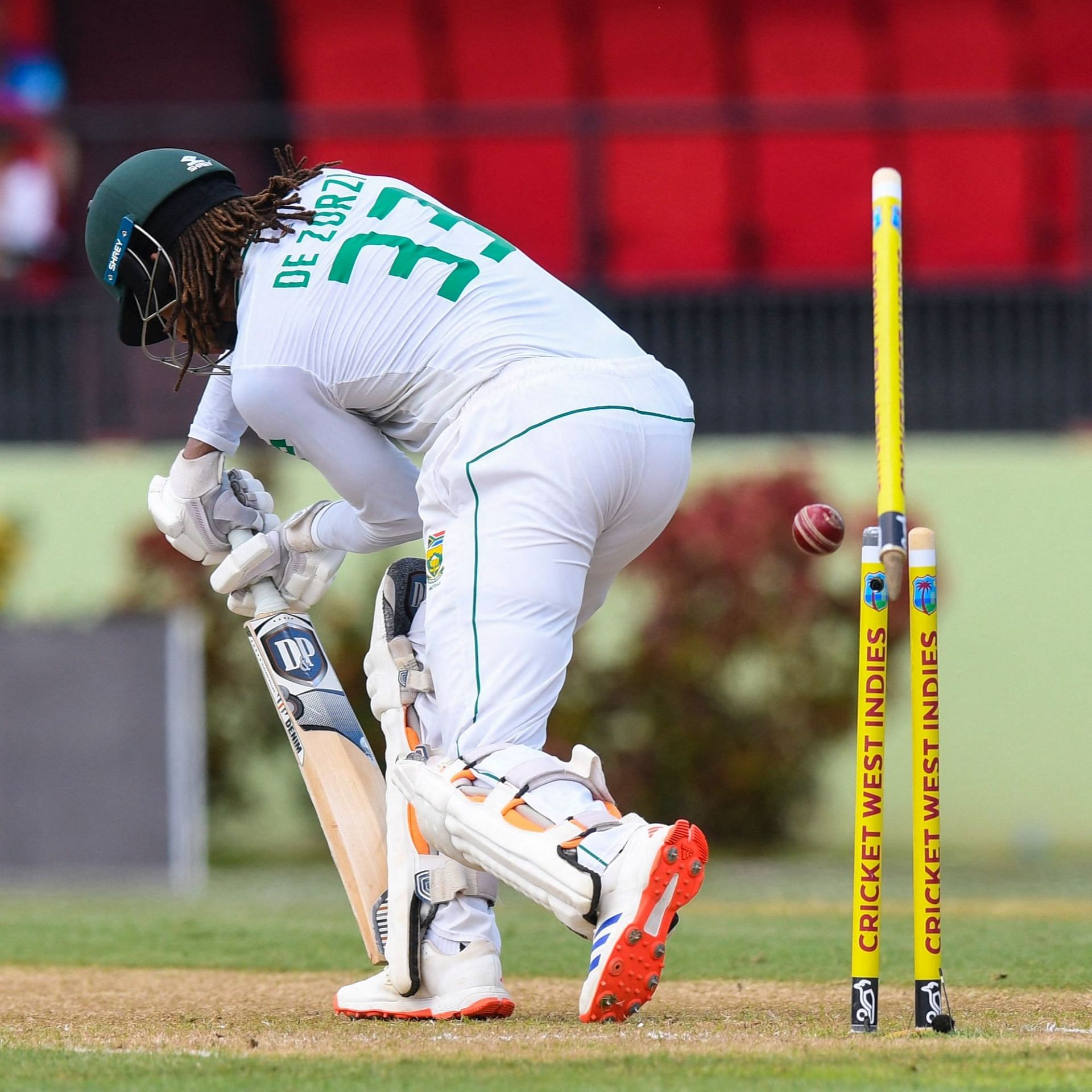 Tony De Zorzi departed cheaply. (Credits: Windies cricket Twitter)