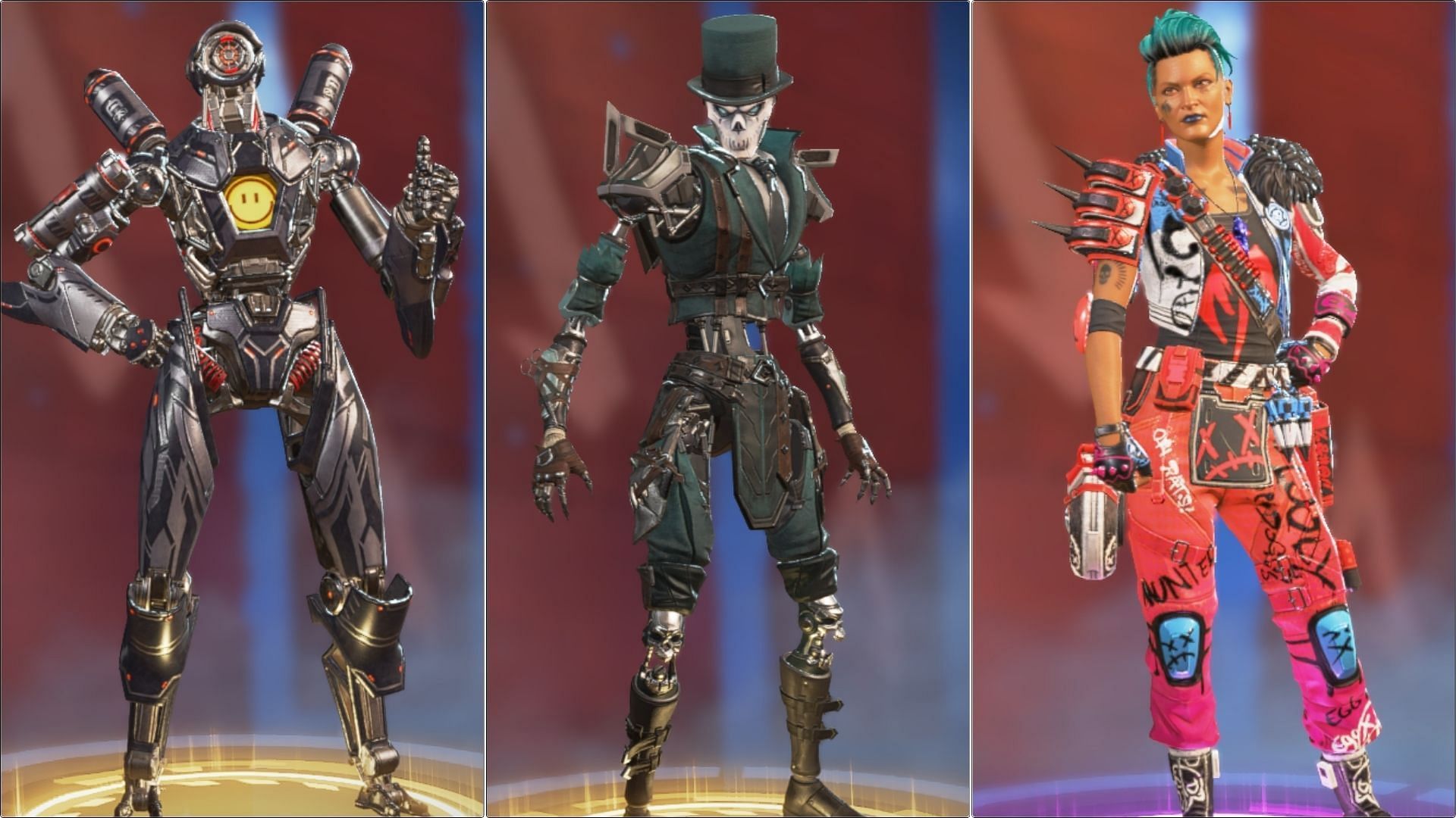 Pathfinder, Revenant, Mad Maggie in Apex Legends (Image via EA)