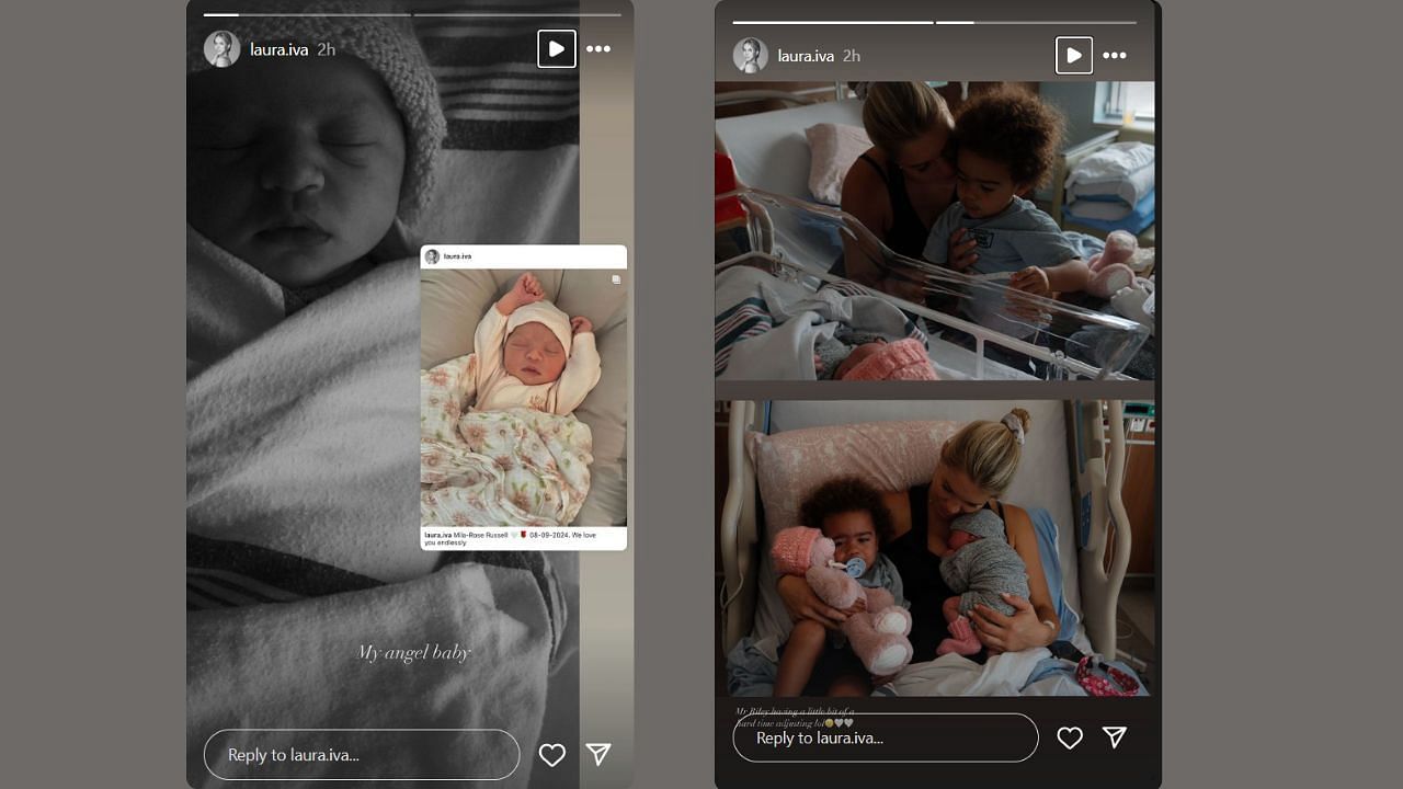 Ivaniukas IG story featuring Mila. (Credits: @laura.iva/Instagram)