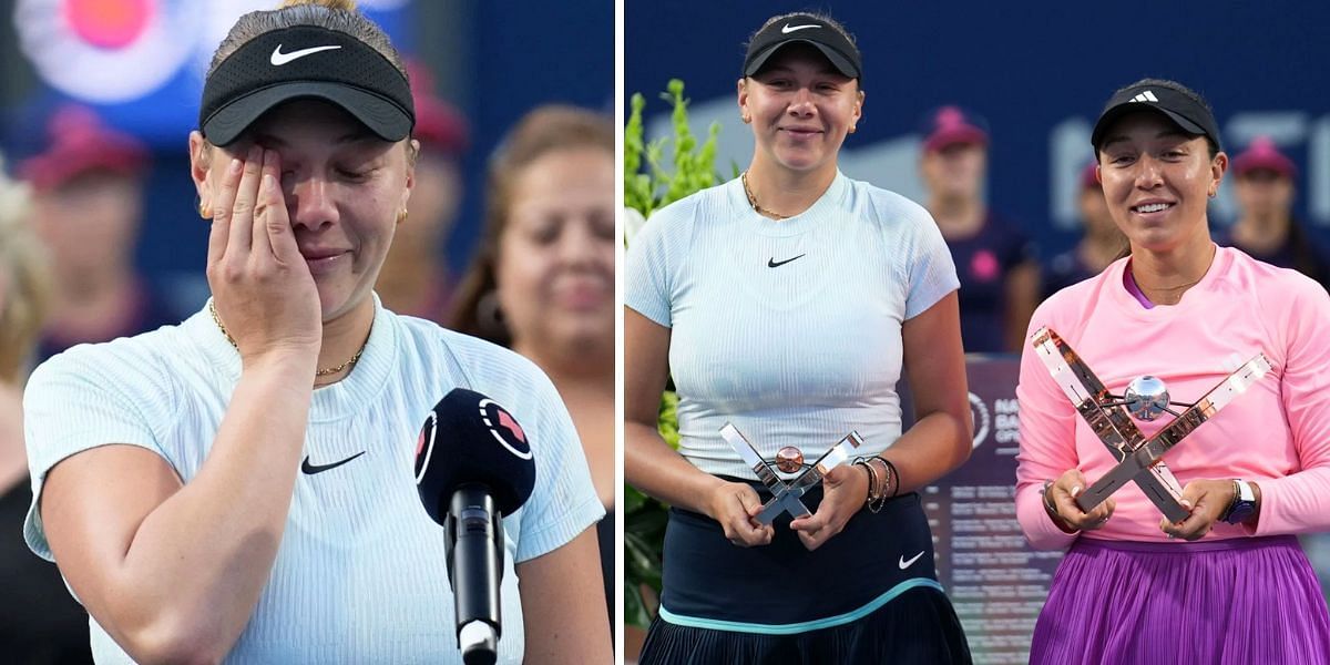 Amanda Anisimova (L), pictured with Jessica Pegula (R) - Image Source: Getty