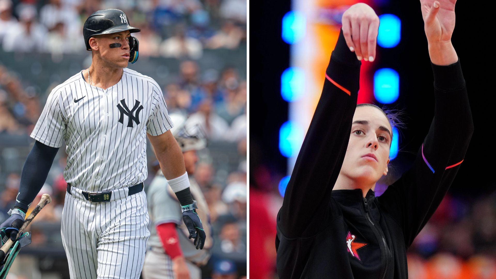 Aaron Judge and Caitlin Clark- Source; Imagn