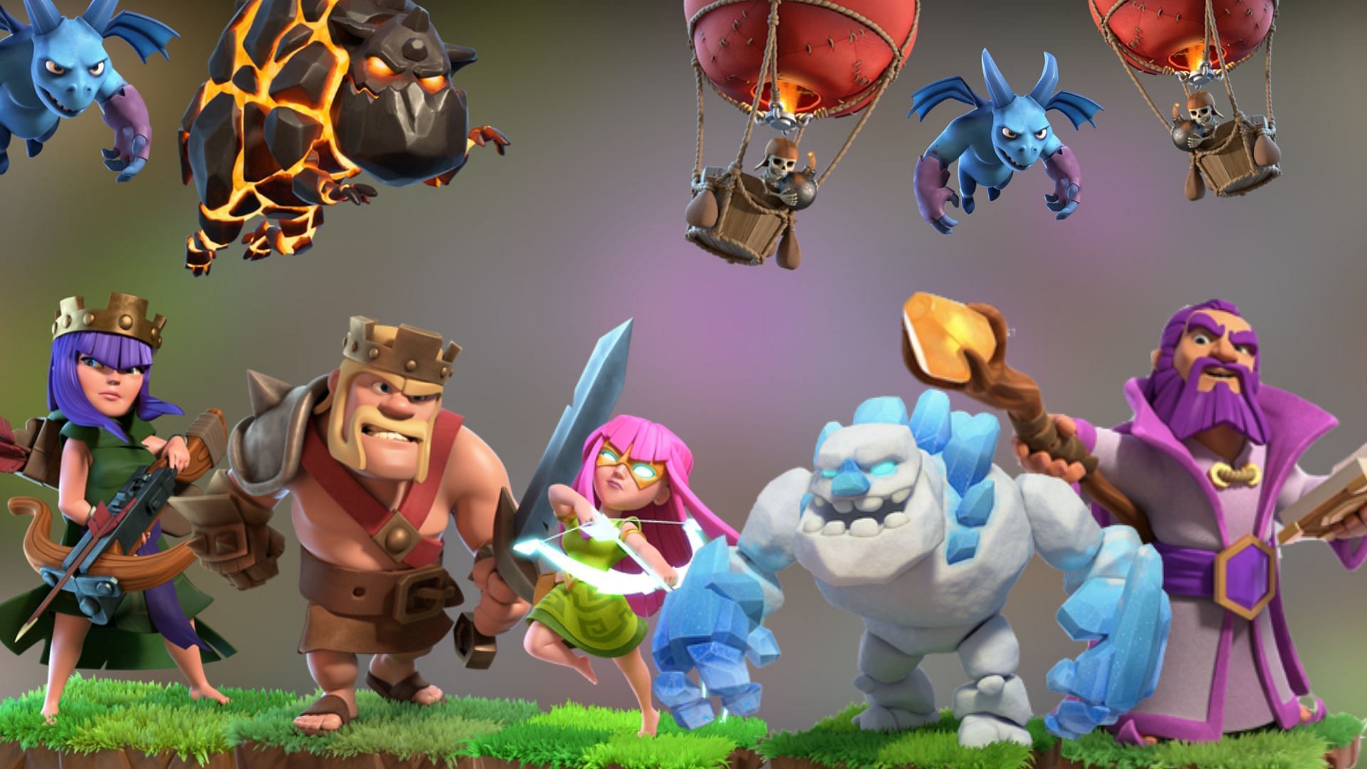 Town Hall 12 Super Archer Blimp attack strategy in Clash of Clans (Image via SuperCell)