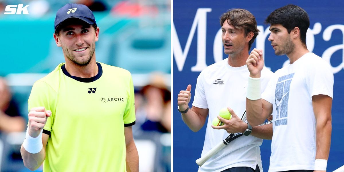 Casper Ruud, Carlos Alcaraz and Juan Carlos Ferrero