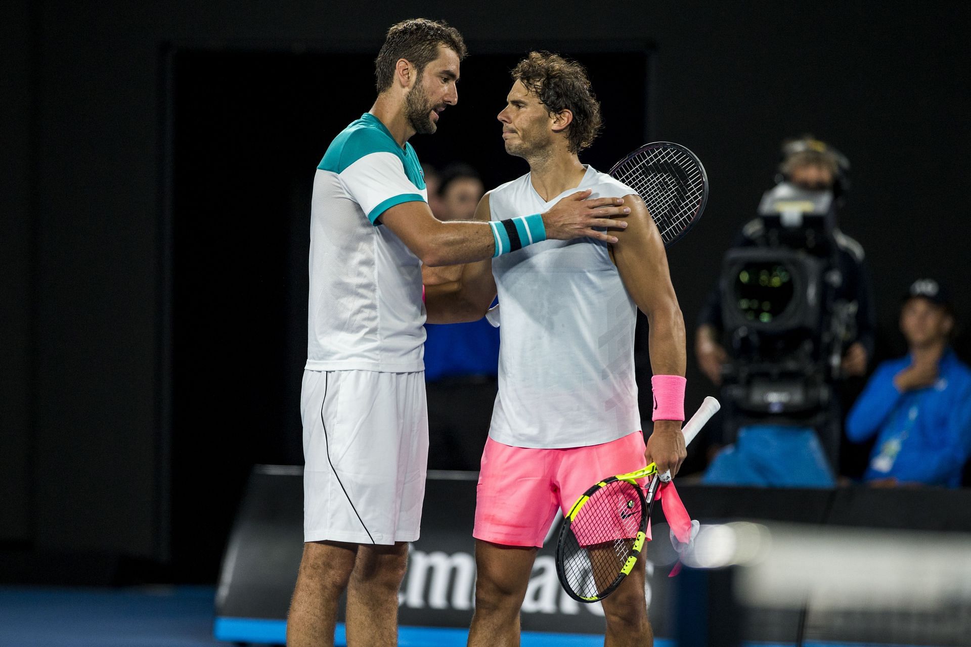 Marin Cilic (L) and Rafael Nadal (R) [Source: Getty]