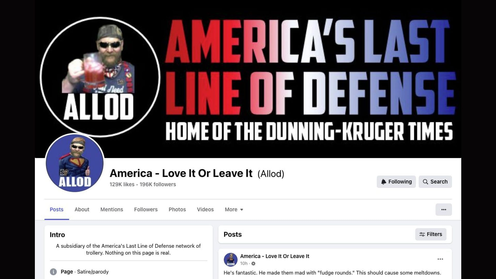 America&#039;s Last Line of Defence Facebook Page (Image via Facebook)