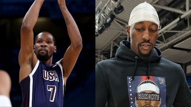 PHOTO: Bam Adebayo publicly embarrasses Kevin Durant for snoozing on Team USA bus