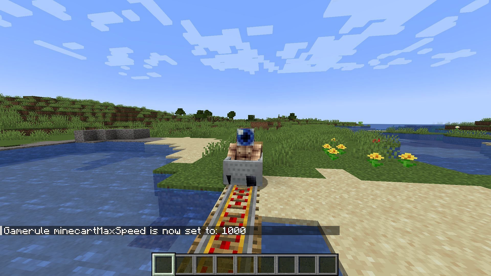 How to get max speed minecarts in Minecraft: Java Edition