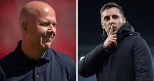 "I say that with a laugh" - Gary Neville predicts Premier League top 4 with Liverpool missing out