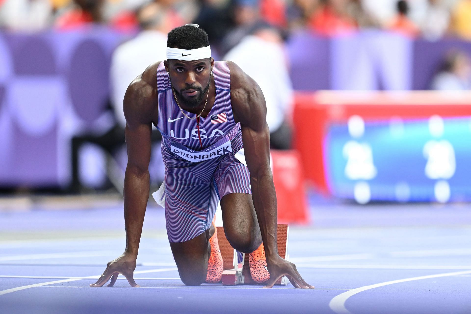 Kenny Bednarek at Paris 2024 - Athletics - Source: Getty