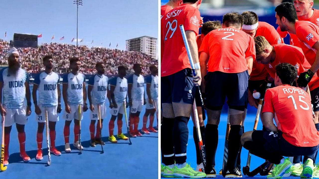 INDIA VS GREAT BRITAIN (photo credit: x.com/@GBHockey @RichKettle07)