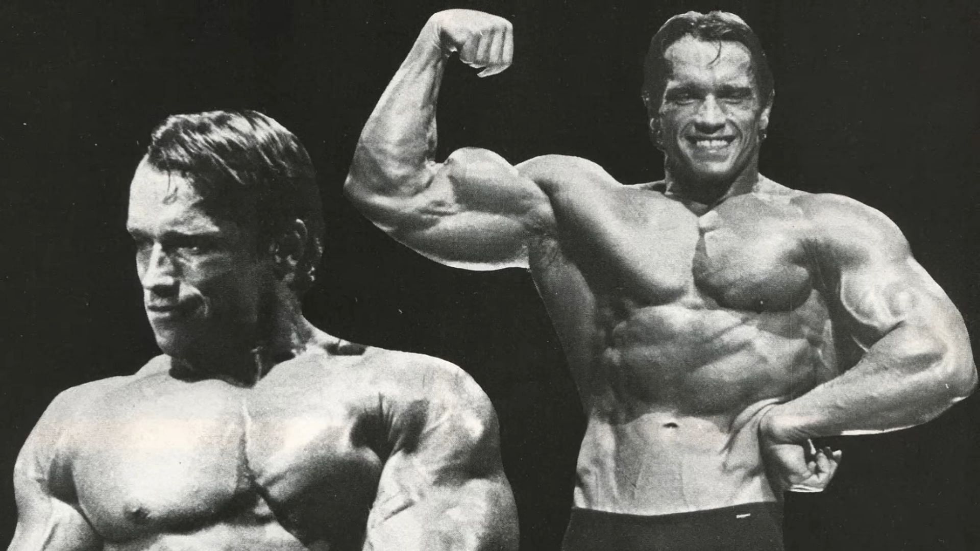 Arnold Schwarzenegger at the 1980 Mr. Olympia 