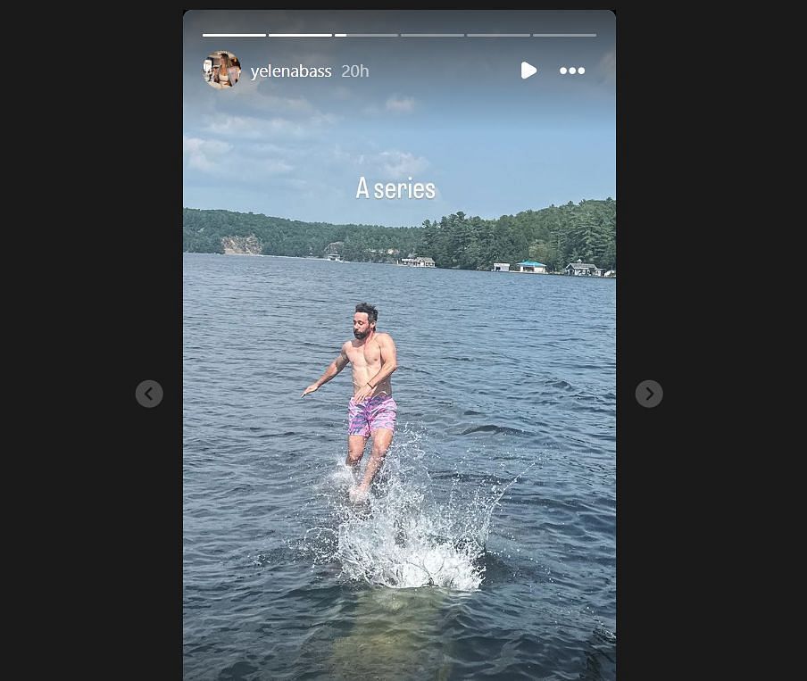 Gagner with his Aquaman moves. (Credit: Rachel Yelena IG)