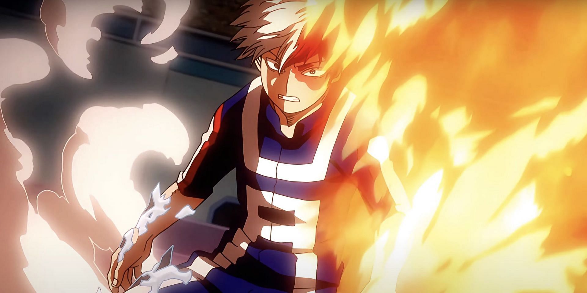 Shoto Todoroki as seen in the anime (Image via Studio Bones)