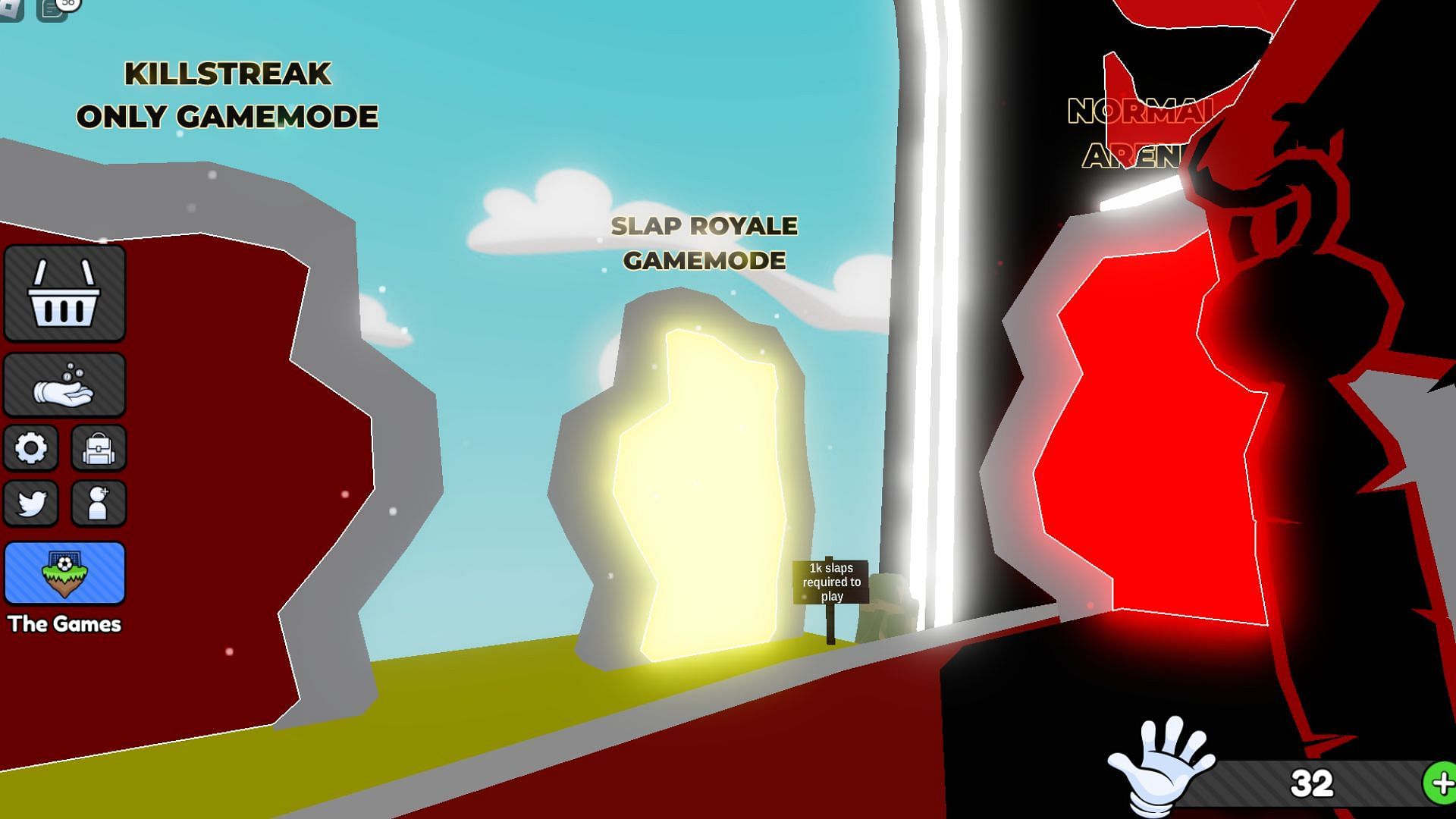 You can start the Slap Royale through this portal (Image via Roblox)