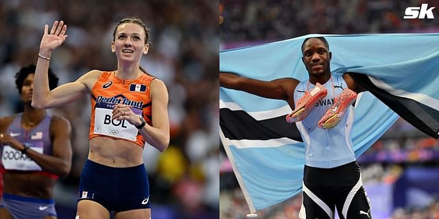 Femke Bol secured a gold medal in the mixed 4x400m relaya t the Paris Games. (Images by Getty)