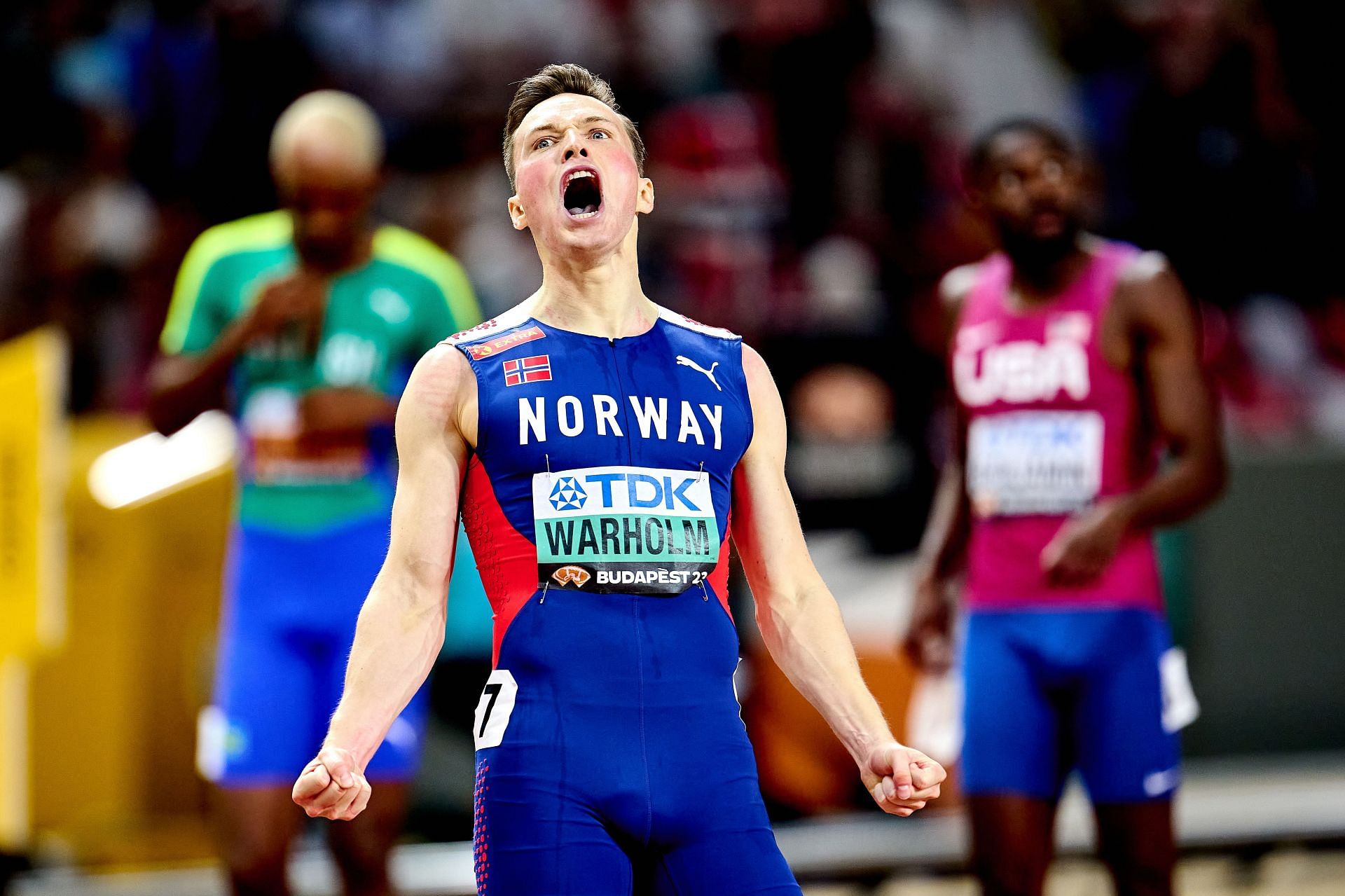 Warholm at the World Athletics Championships Budapest 2023. (Photo via Getty Images)