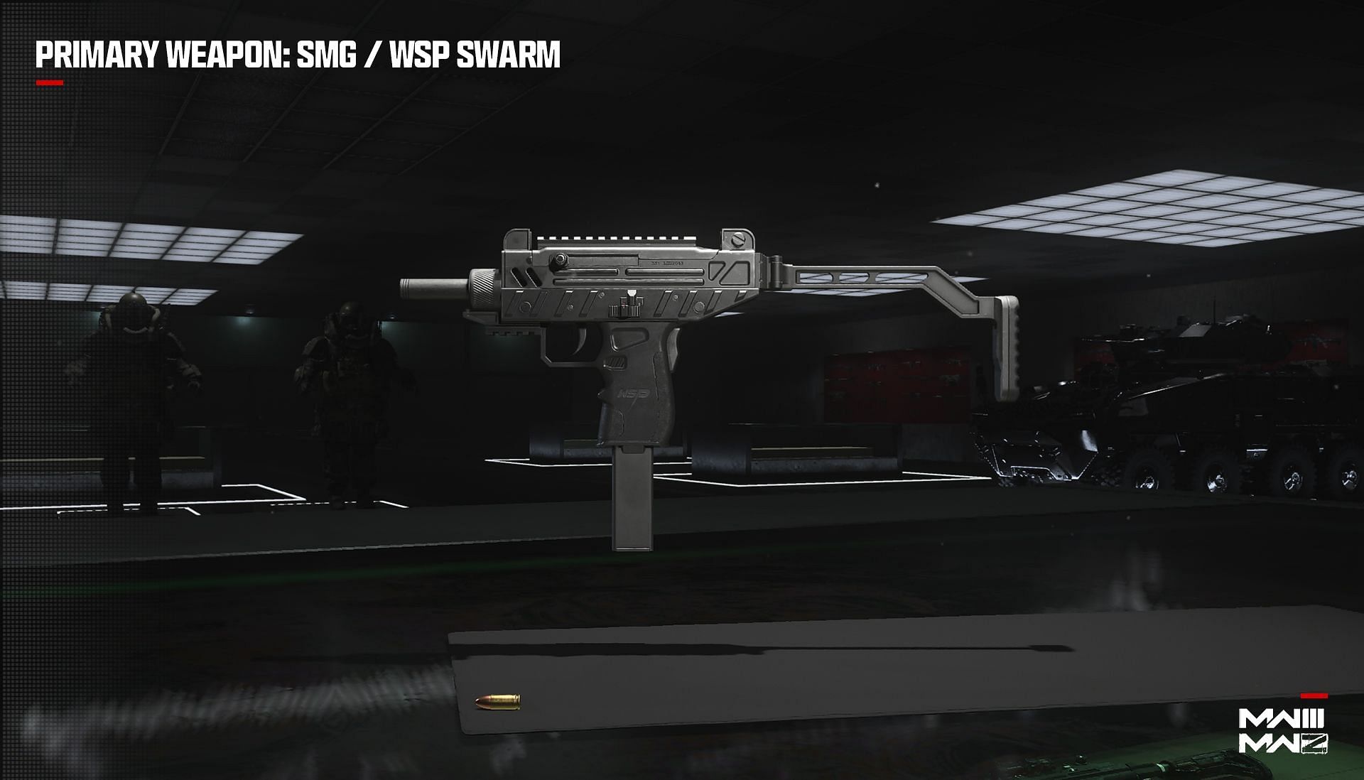 WSP Swarm, without any Aftermarket conversion kit, is the least-performing SMG in MW3 (Image via Activision)