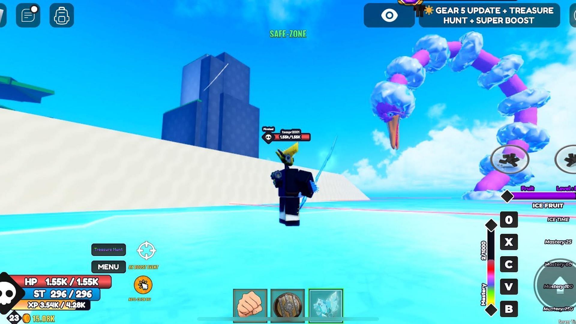 Ice Fruit is useful against both Sea Cow and Sea King (Image via Roblox)