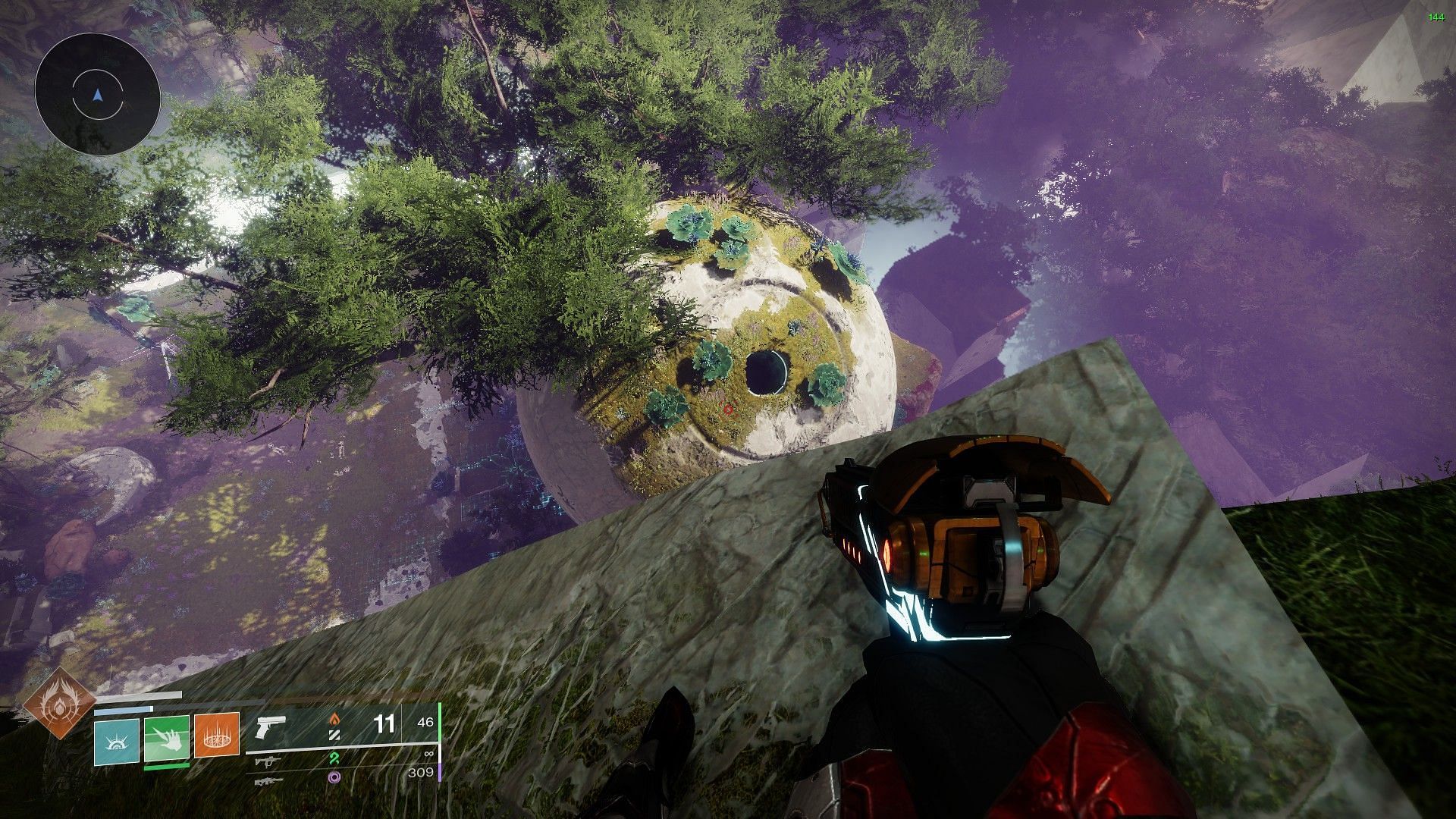 Hole on top of the globe (Image via Bungie)