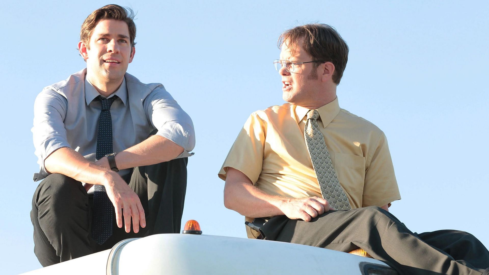 Jim and Dwight in &quot;The Office&quot; (Image via NBC)