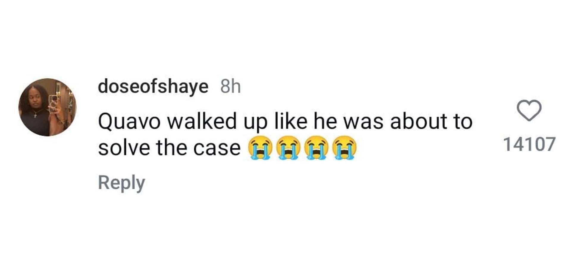 A comment reacting to the news (Image via Instagram/ @theshaderoom)