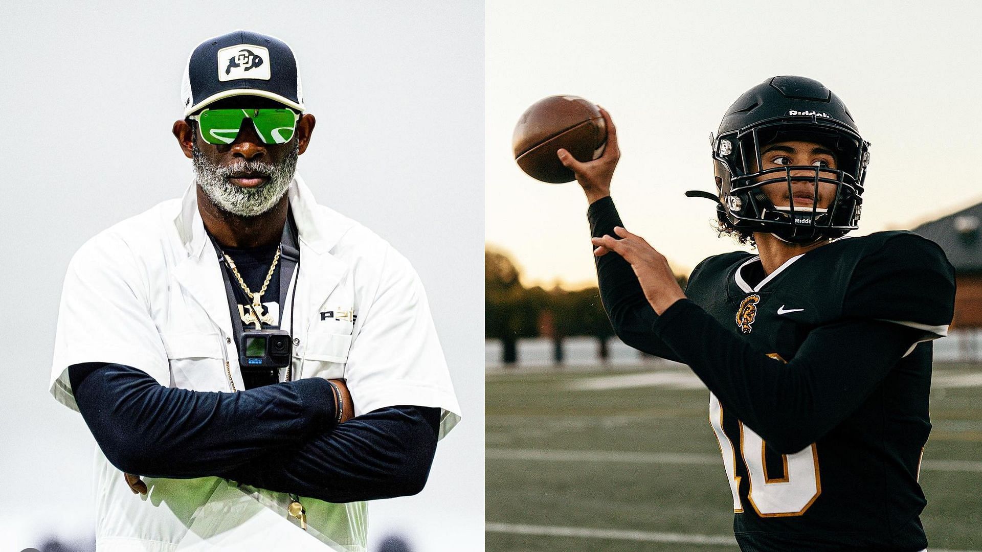 Julian Lewis and Deion Sanders (Images via Instagram/Julian Lewis and Deion Sanders)