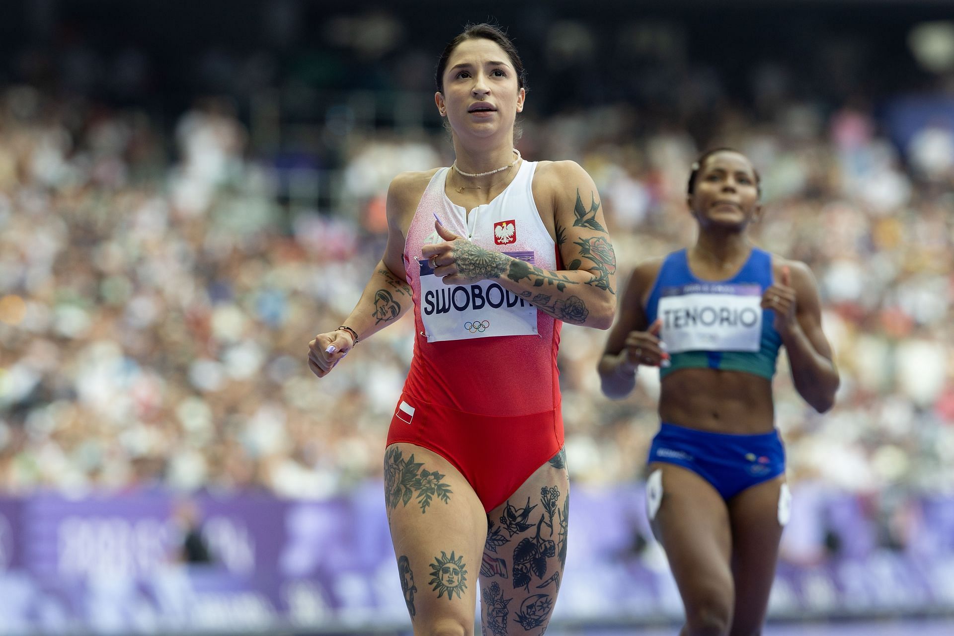 Ewa Swoboda in action at the Paris Olympics (Source: Getty)