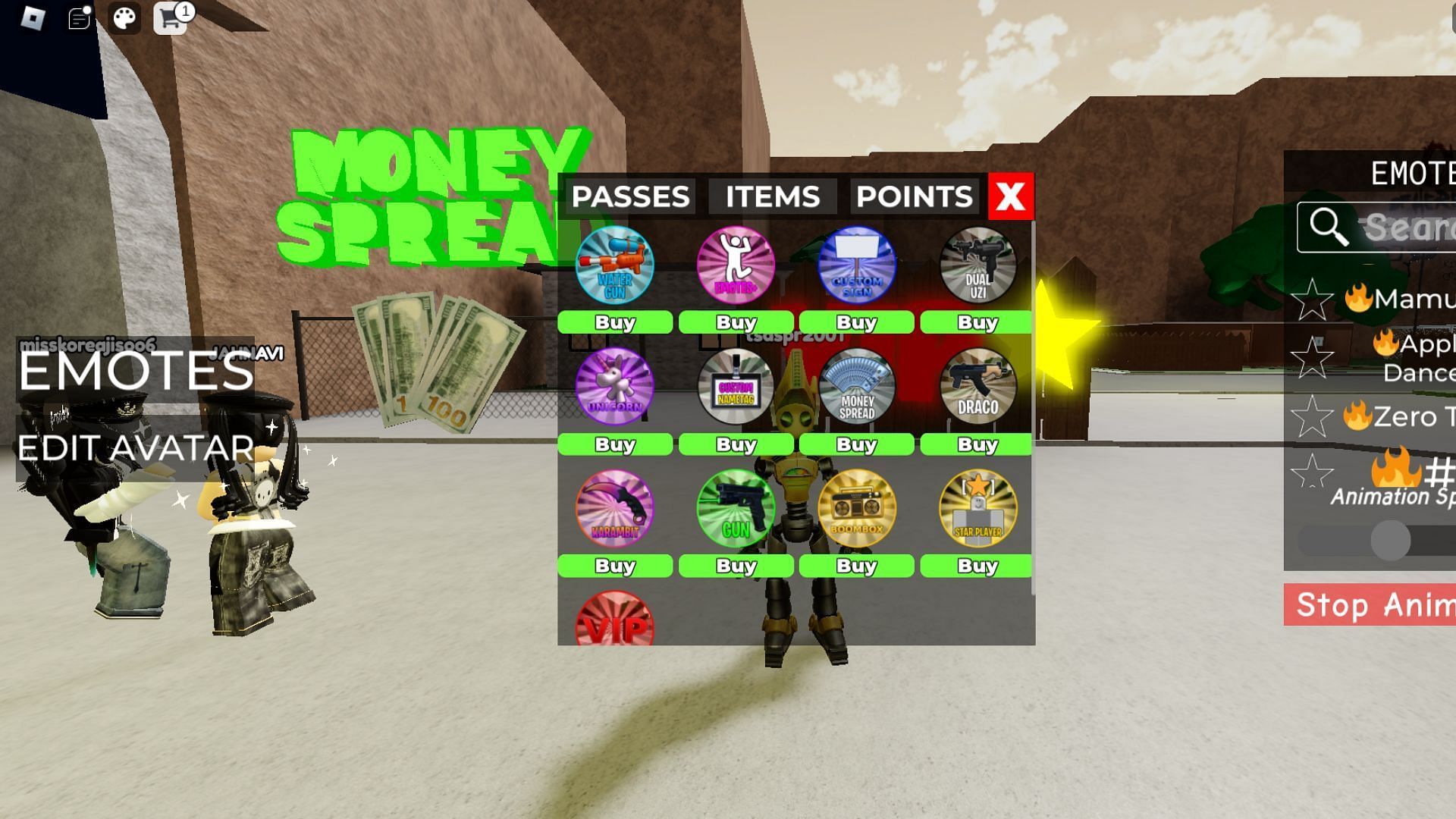 Access several features with gamepasses (Image via Roblox)