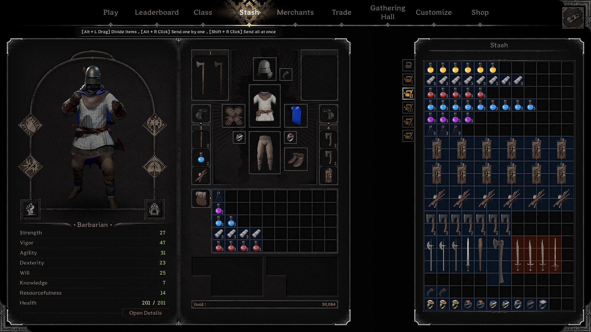 Set your loadout to play the Barbarian (Image via IRONMACE)