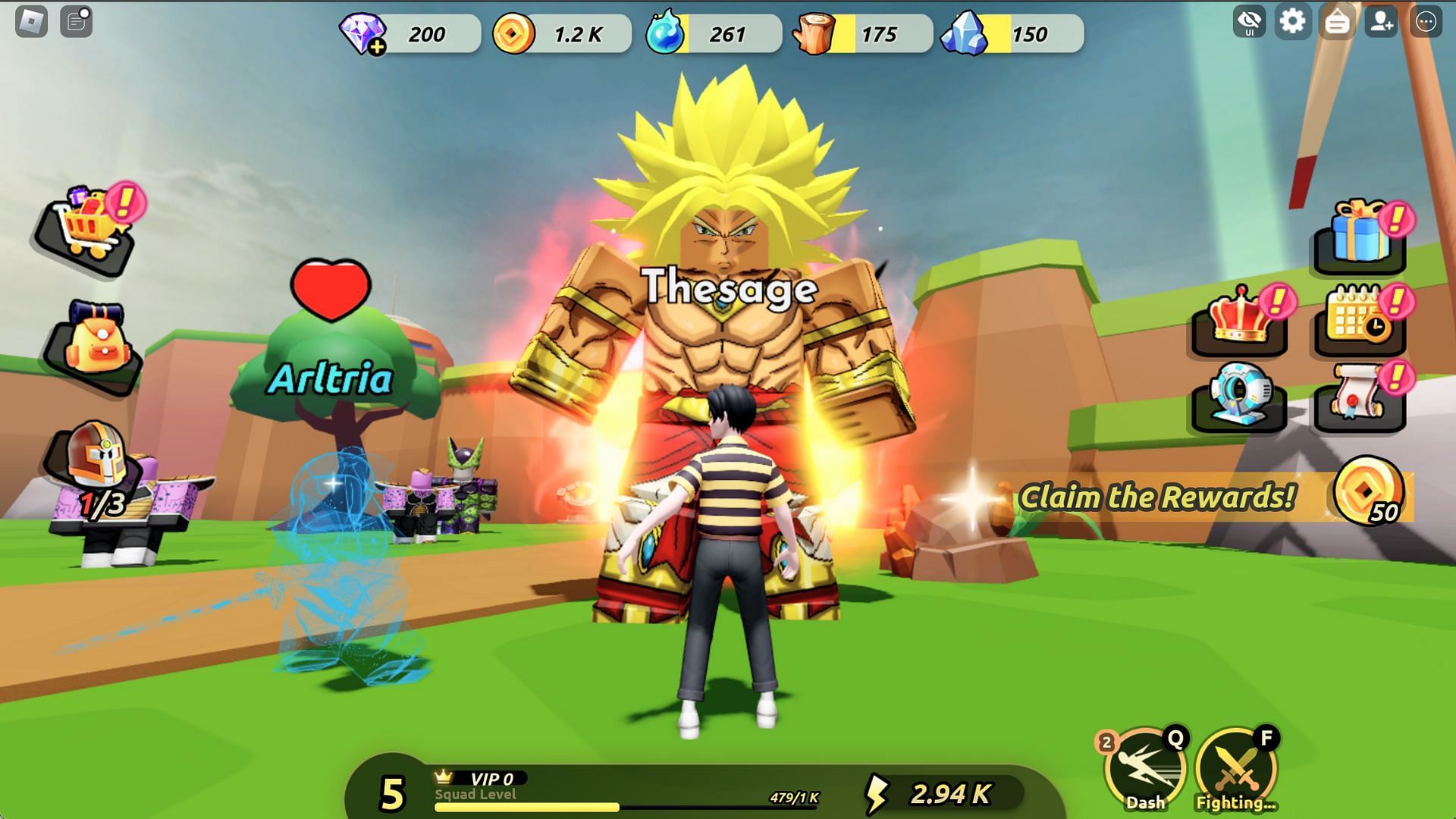 Summon more heroes and defeat bosses (Image via Roblox)