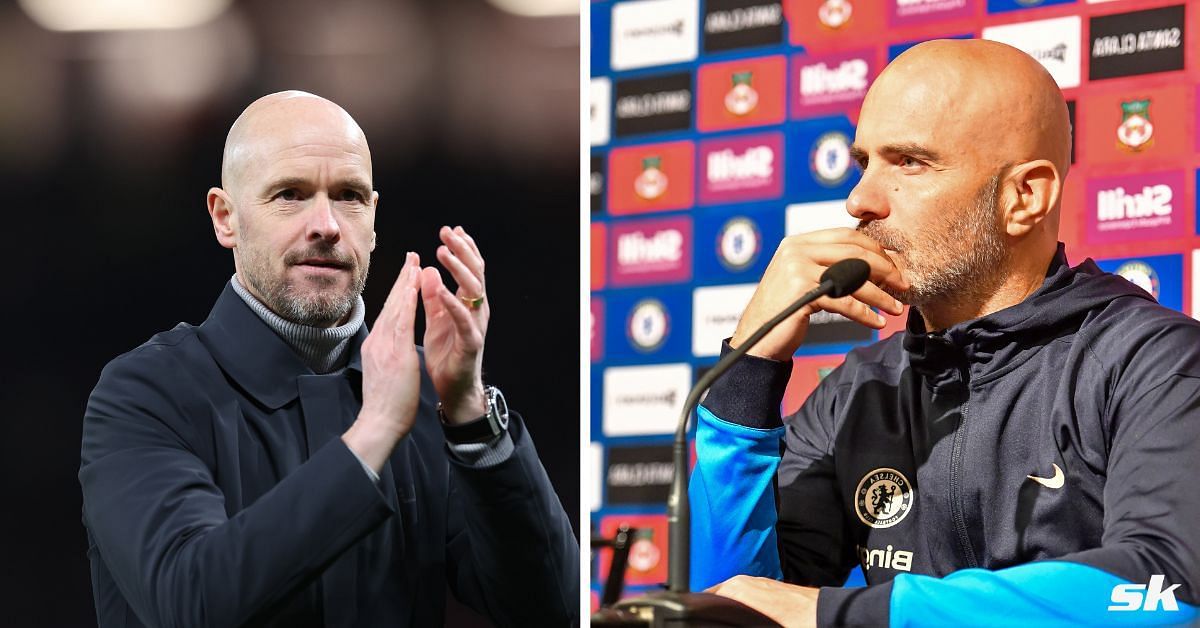 Manchester United boss Erik ten Hag (left) and Chelsea manager Enzo Maresca