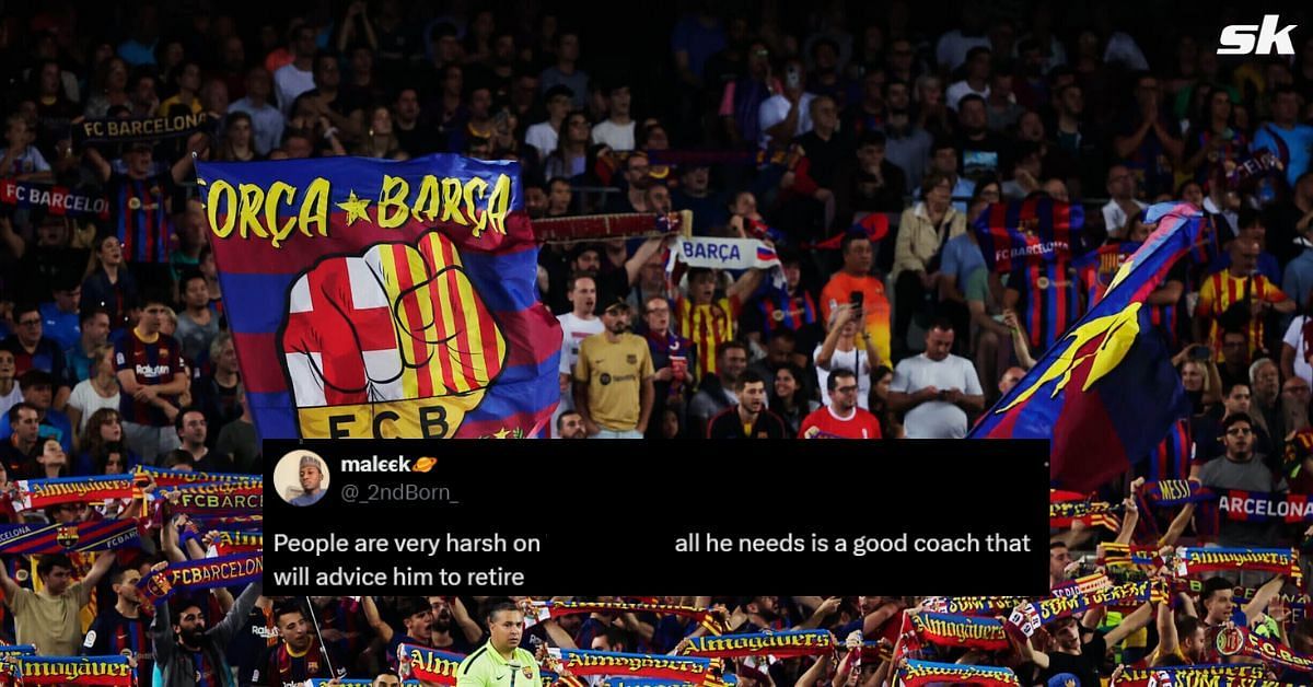 Fans slam Barcelona superstar despite their 2-1 win over Vallecano. (Picture Credits: Getty, Twitter - @_2ndBorn_)