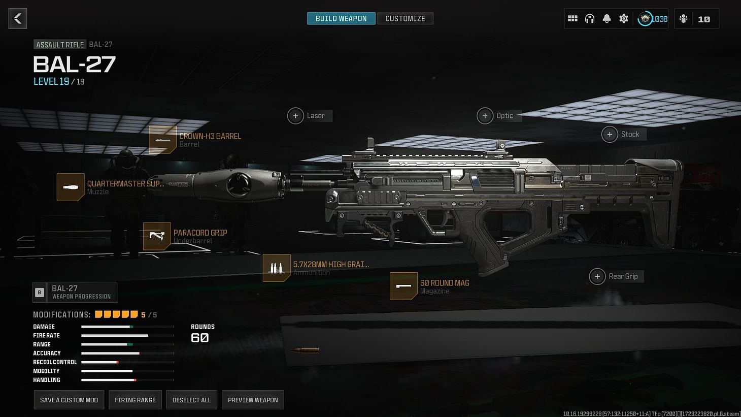 Buffed BAL-27 loadout is 